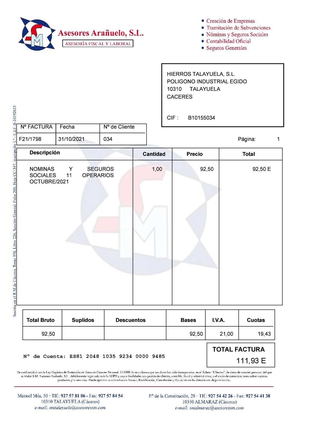 SM Asesores Arañuelo