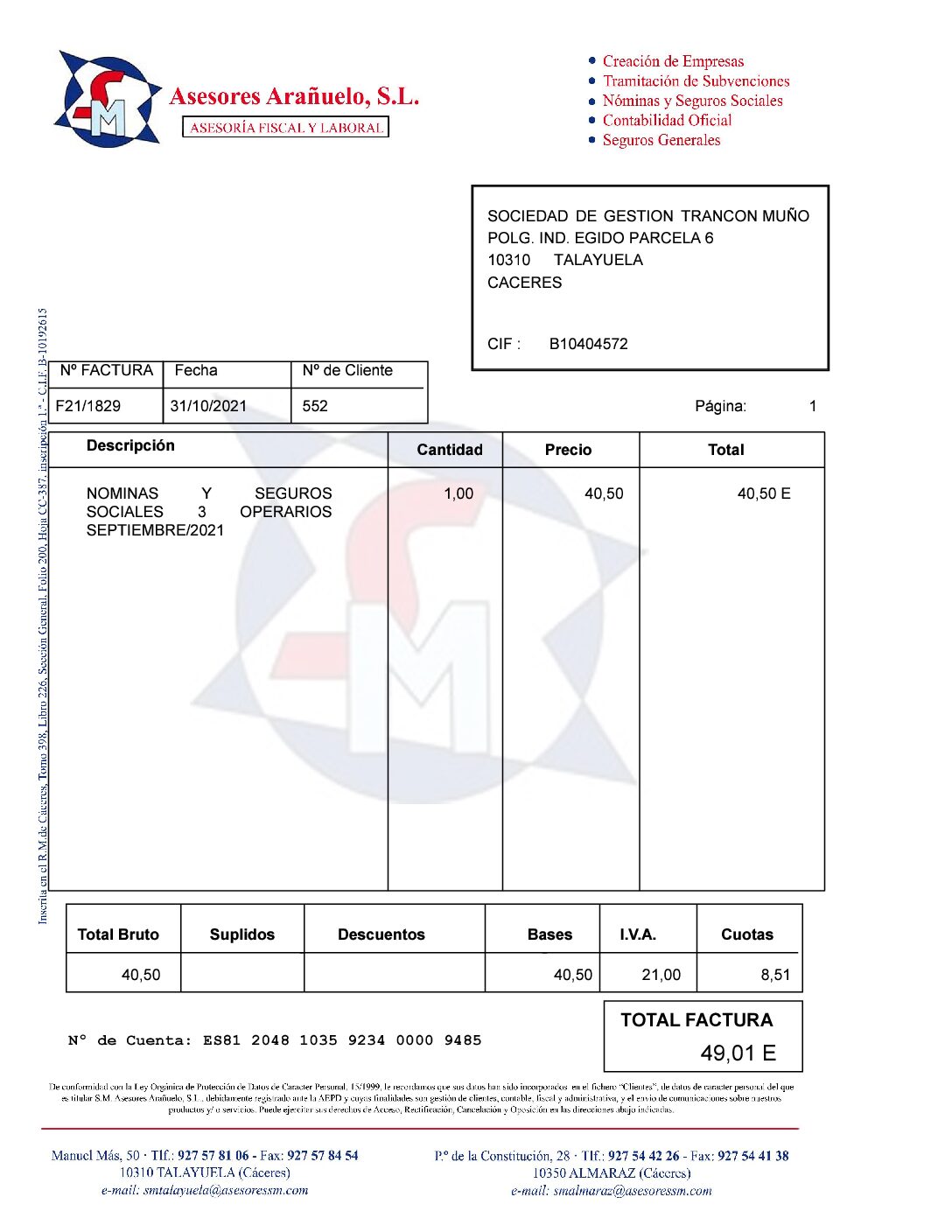 SM Asesores Arañuelo